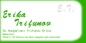 erika trifunov business card